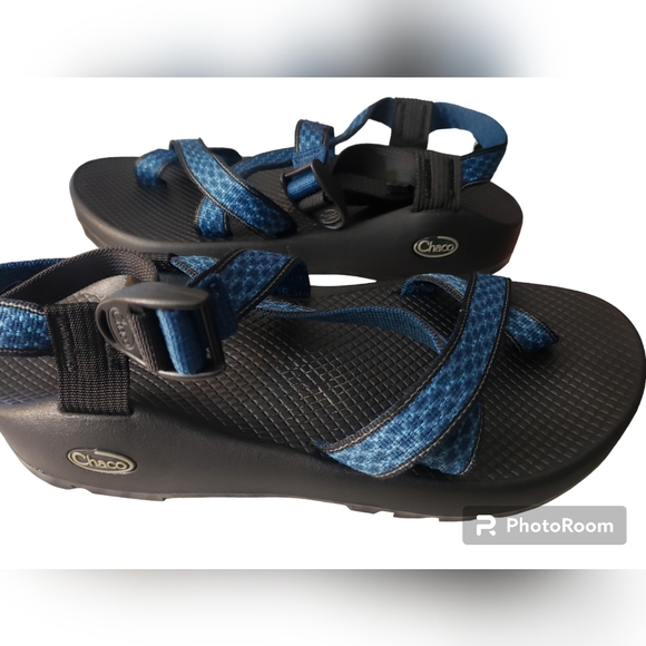 Chaco Men's z1 Cloud Sandals Blue Toe Loop Vibram Sole sz 9 - Picture 3 of 7